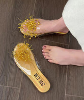 New Nail Bead Flat Bottomed Transparent Fish Mouth Slide Sandals